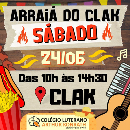 Arraiá do CLAK ocorre neste sábado