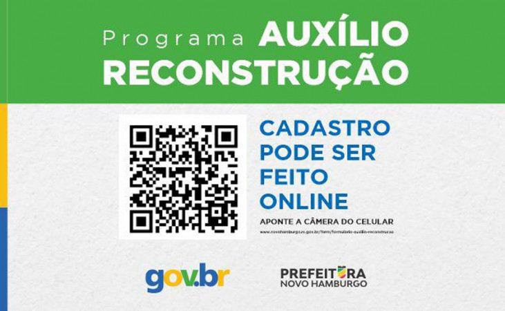 Cadastro no programa Auxílio Reconstrução pode ser feito on-line