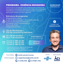 ACI e Sebrae lançam programa para desenvolver competências práticas de inovação