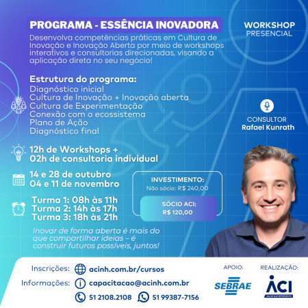 ACI e Sebrae lançam programa para desenvolver competências práticas de inovação