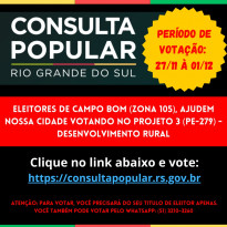 Gaúchos já podem votar na Consulta Popular 2023