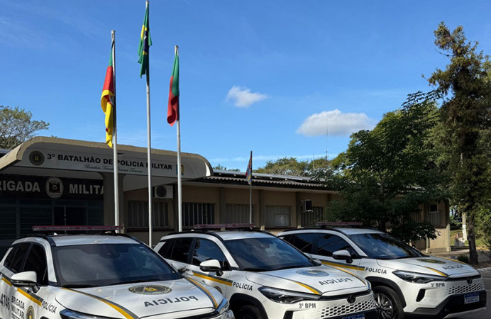Novas viaturas adquiridas com recursos do Piseg são entregues à Brigada Militar no VS
