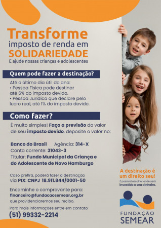 Transforme o imposto de renda em solidariedade