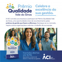 ACI lança Prêmio Qualidade Vale do Sinos, que vai reconhecer empresas em busca constante da excelência