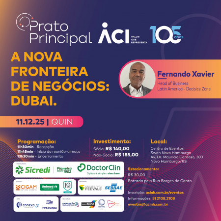 Potencial de negócios de Dubai é tema do Prato Principal de dezembro