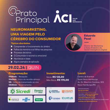 Prato Principal, nesta quinta-feira, faz viagem pelo cérebro do consumidor