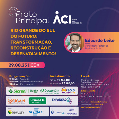 Governador Eduardo Leite projeta futuro do RS no Prato Principal