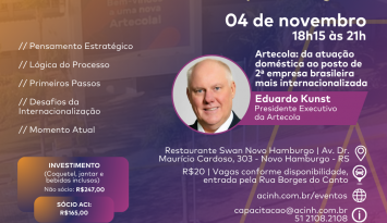 22º Dinner Talking recebe presidente executivo da Artecola