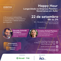 Happy hour destaca importância da governança para longevidade da empresa familiar