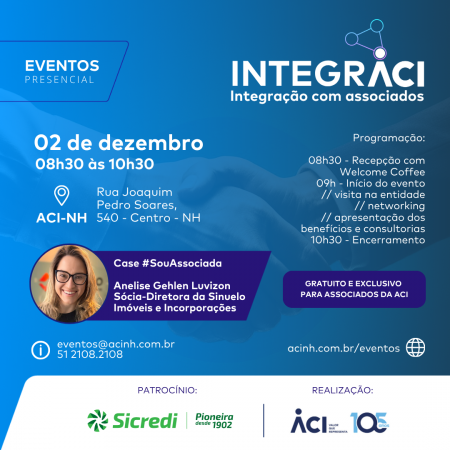 INTEGRACI tem nova edição no dia 02 de dezembro