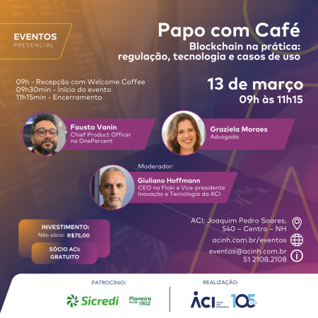 Papo com Café apresenta regulação, tecnologia e casos de uso de Blockchain