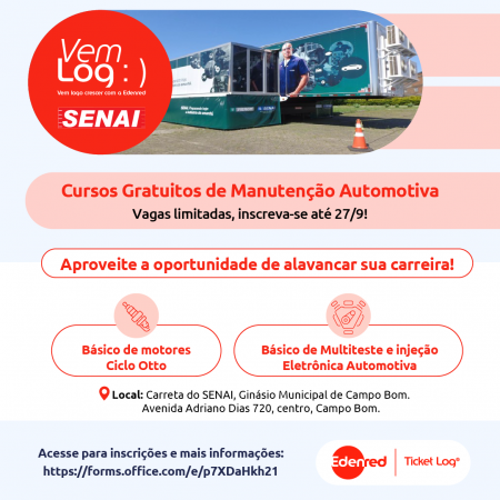 Curso Manutenção | SENAI e Vem Log :) com você