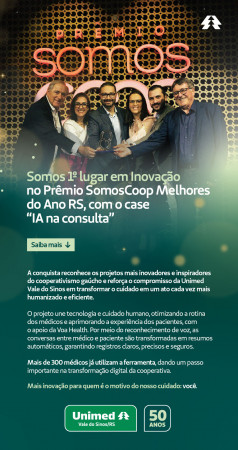 Solução que transforma a conversa entre médico e paciente em registros automáticos já é utilizada por mais de 300 médicos e acelera a transformação digital da cooperativa