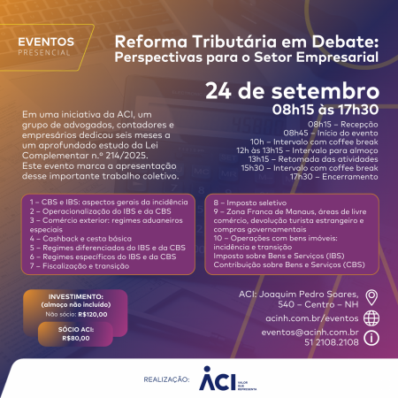 Seminário apresenta perspectivas da reforma tributária para setor empresarial