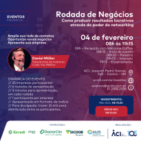 Programe-se: Rodada de Negócios tem nova edição dia 04 de fevereiro