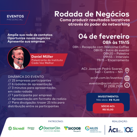 Programe-se: Rodada de Negócios tem nova edição dia 04 de fevereiro