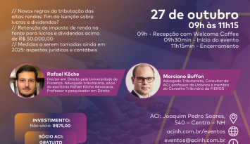 Advogados detalham aspectos jurídicos e contábeis da tributação de altas rendas
