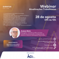 Webinar Atualizações Trabalhistas ocorre nesta quinta-feira