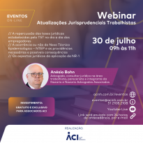 Webinar Atualizações Jurisprudenciais Trabalhistas