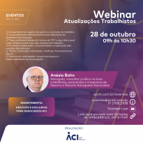 Webinar Atualizações Trabalhistas tem nova edição dia 28