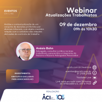Participe do webinar Atualizações Trabalhistas