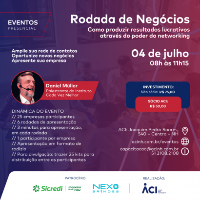 Rodada de Negócios em Novo Hamburgo oferece oportunidades para 25 empresas