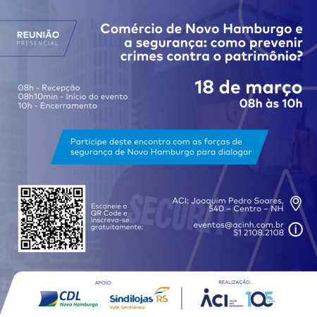 Secretário de segurança dará dicas para prevenir crimes contra o comércio