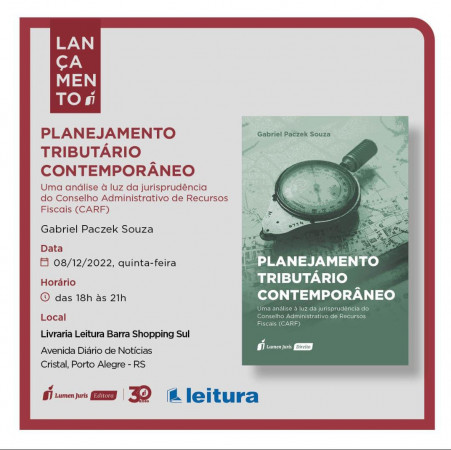 Lançamento do livro Planejamento Tributário Contemporâneo: uma análise à luz da jurisprudência do CARF