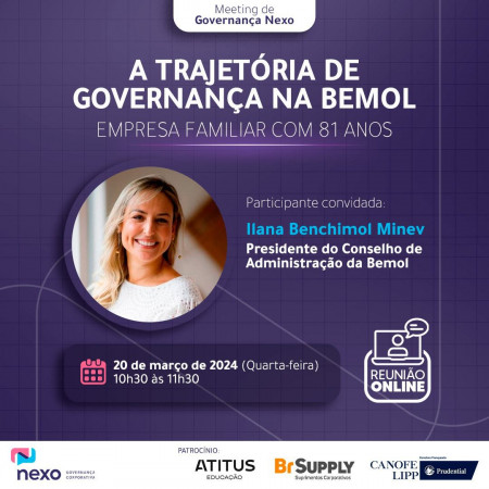 Meeting de Governança Nexo abordará a trajetória da Bemol
